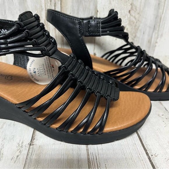 Baretraps® Cageny Casual Strappy Wedge Sandal Black 787772-J Women’s Size 6 - Picture 3 of 9
